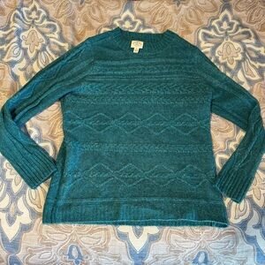 St. John's Bay Teal Patterned Sweater